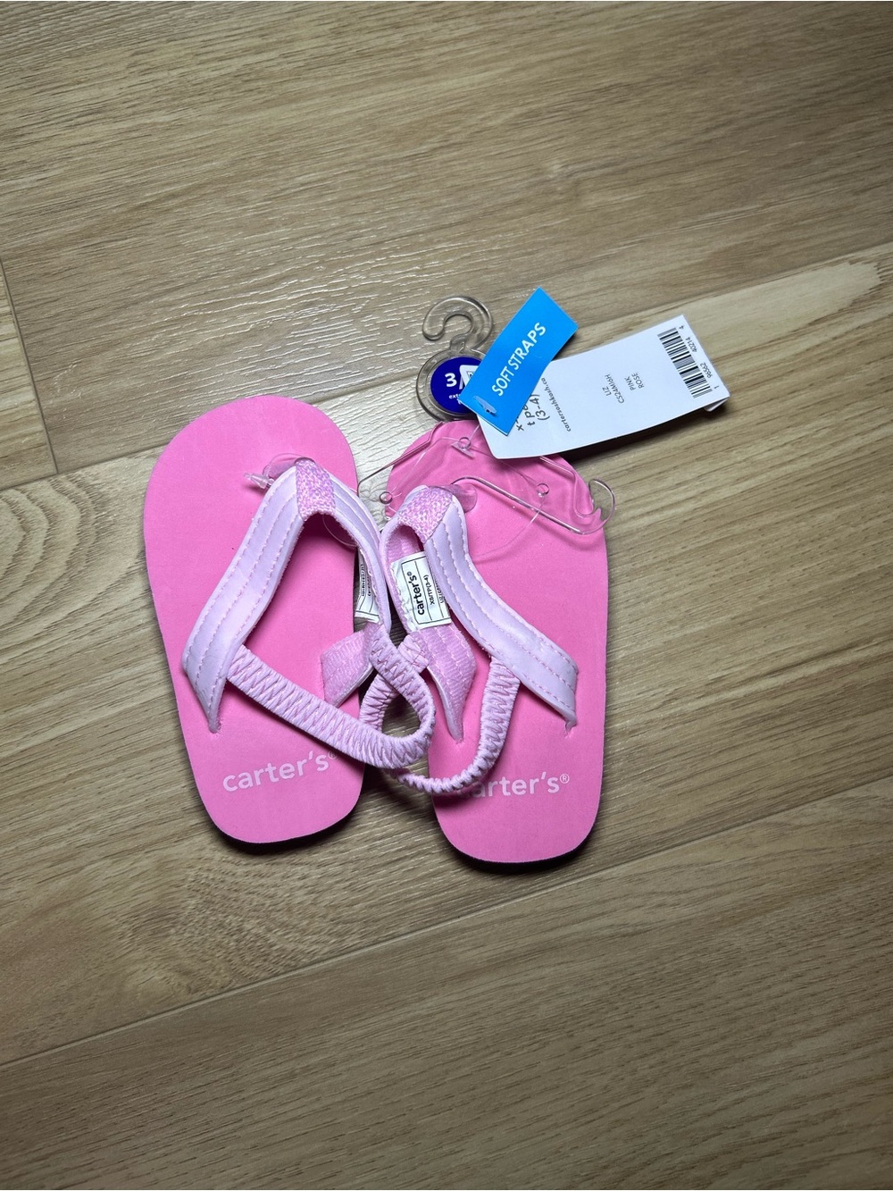 Carter's Light and Bright Pink Toddler Flip Flops
